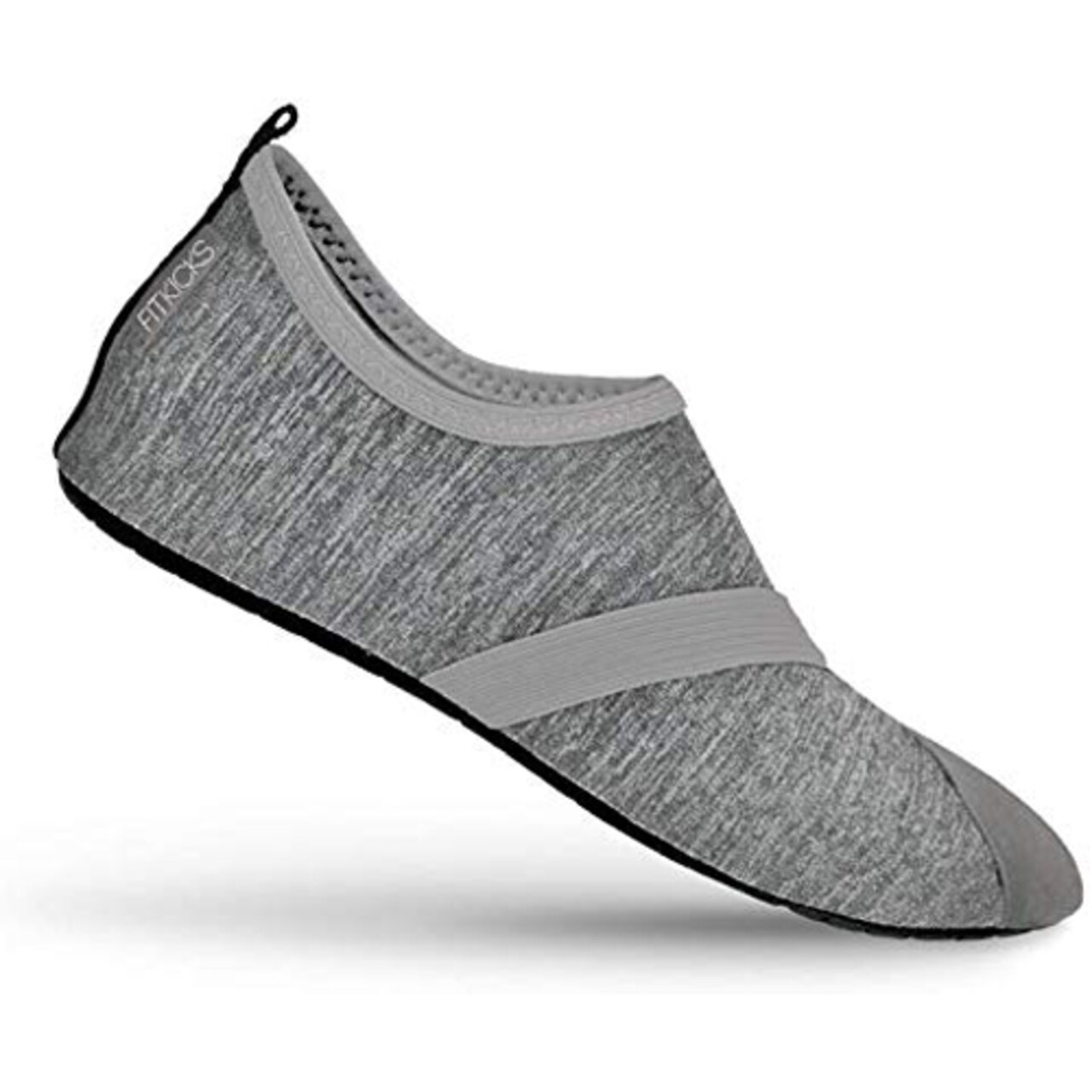 FitKicks Women's Foldable Active Lifestyle Footwear Shoes Small Grey